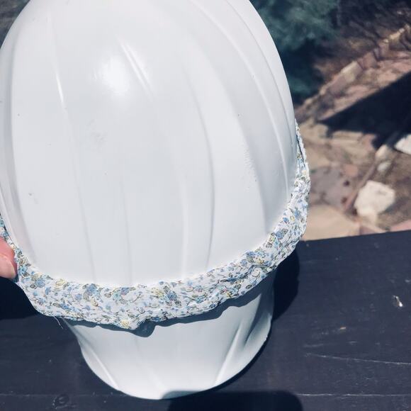 Floral Green Fabric Thin Headband - Picture 3 of 4